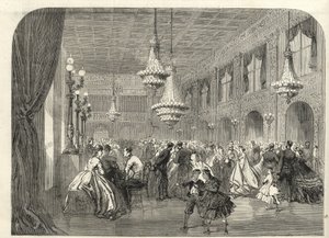 Baden Baden (Baden-Baden), Saksa - Keskusteluhuoneen sisällä - 1867 tekijältä Unknown artist