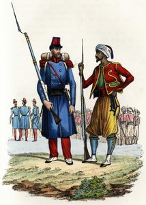 Muukalaislegioonan pataljoona muodostettiin ja lähetettiin Algeriaan vuonna 1831; alkuperäiskansojen ratsastajien pataljoona, muodostettu ja lähetetty Algeriaan vuonna 1841. Teoksessa ”” Storia d