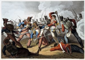 Pyreneiden taistelu - Edward Ornen "" Historiallisissa, sotilaallisissa ja merivoimien anekdooteissa..." tekijältä Unknown artist
