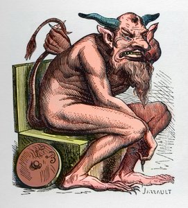 Belphegor, kuvitus Jacques Albin Simon Collin de Plancyn "Infernal Dictionarysta" tekijältä Unknown artist