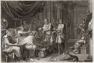 Royaumontin raamattu, Vanha testamentti: Judas Machabee. Juudas Machabee (Maccabee, Maccabee) seurasi isänsä Mattathiasta (Mathathias, Mattathias) armeijan johtamisessa ja tuki koko juutalaista seleukiidien sortoa vastaan. Havainnollistaa tekijältä Unknown artist