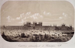Rakennus juhlii Yhdysvaltain perustamisen satavuotisjuhlaa (1776-1876) Philadelphian kansainvälisessä näyttelyssä tekijältä Unknown artist