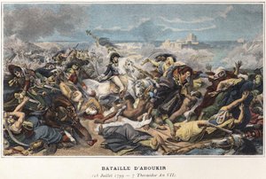Egyptin kampanja (retkikunta) (1798-1801): Joachim Murat (1767-1815) Aboukirin taistelun aikana, 25. heinäkuuta tekijältä Unknown artist