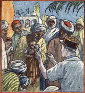 Marokon kampanja: "Seance de vaccination par les troupes de l