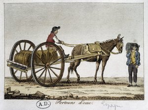Kärry ja vesisäiliö Espanjassa 1800-luvulla tekijältä Unknown artist