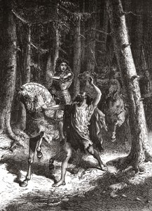 Charles VI (hulluudessaan) Le Mansin metsässä - Henri Martinin "" L