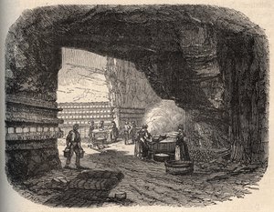 Juustot - Roquefort-kellarit - kaiverrus "" PATRIE" - KUVAUS PECTUREQUIREQUE DE LA FRANCE 6 NITEESSÄ LUCIEN HUARD - 1800-luvun loppu tekijältä Unknown artist