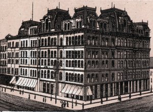 Chicago, USA: näkymä Field, Leiter & Co:sta (Field, Leiter & Co. tavaratalo). kirjassa "" Maailma havainnollistaa 168 näkymää"" Ei päivämäärää (1800-luvun loppu) tekijältä Unknown artist