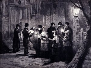 Jouluyö Kanadassa: luentoja ja rukouksia. 1800-luvun kaiverrus tekijältä Unknown artist