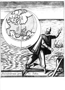 Christopher Columbus - Philoponus Honoriusin elokuvassa "Uusi Tipus uuden maailman matkan jälkeen" tekijältä Unknown artist