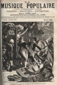 Cimarosa näkee, että hänen autonsa ja matkatavaransa takavarikoivat Domenico Cimarosan (1749-1801), italialaisen 1700-luvun säveltäjän. kaiverrus "" Popular Music""" maineikkaassa viikkolehdessä - 1882 tekijältä Unknown artist