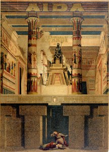 Giuseppe Verdin "" Aida" -kappaleen ensimmäisen partituurin kansi. Ricordi Edition. tekijältä Unknown artist