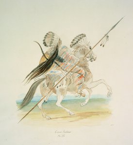 Crow Indian, n. 1843-50 (akvarelli) tekijältä Unknown artist