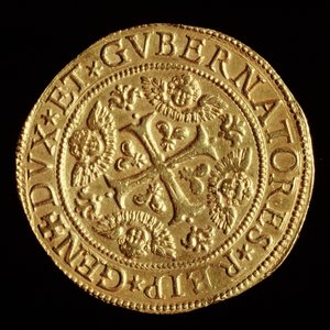 Valuutta: neljä ecua kultaa. 1652 Banca Carige -numismaattinen kokoelma tekijältä Unknown artist