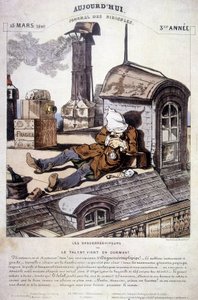 Daguerreopipers tai Talent tulee nukkumaan. Ironinen artikkeli uutta valokuvaajan ammattia vastaan. Teoksessa "" Tänään, pilkantekopäiväkirja"", 15.3.1840. tekijältä Unknown artist