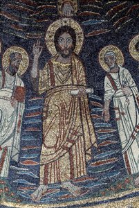 Yksityiskohta Jeesuksesta (Mosaiikki, 821) tekijältä Unknown artist