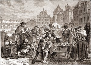 Ruoan jako nälkäisille talonpojille noin 1820 - Henri Martinin "" L