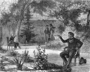 Kaksintaistelu Benjamin Constantin ja Forbin des Issartsin välillä kesäkuussa 1822. tekijältä Unknown artist