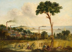 Dundee Balgay Hillistä, n. 1824 (öljy aluksella) tekijältä Unknown artist