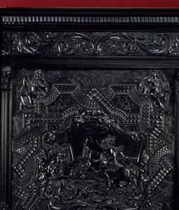 Ebenen harjoitus. Horatius Cocles, roomalainen sankari, puolustaa Sublicius-siltaa Roomassa Porsennan etruskien hyökkäystä vastaan vuonna 507 eaa. Yksityiskohta. Noin 1645 Pariisi. Louvren taidemuseo tekijältä Unknown artist