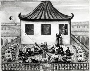 Auringonpimennys - "" Siamin valtakunnan matkat, historiallinen 1688"". tekijältä Unknown artist