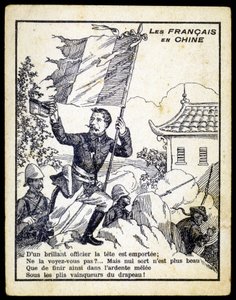 Korostettu allegoria Ranskan ja Kiinan välisestä sodasta, 1800-luvun loppu tekijältä Unknown artist