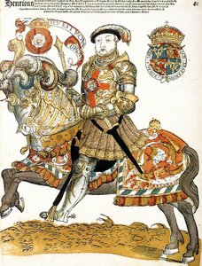 Englannin kuningas Henrik VIII hevosen selässä, taiteilija tuntematon, Riijksmueum, Amsterdam tekijältä Unknown artist