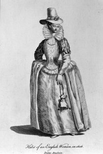Englantilainen nainen vuodelta 1626. tekijältä Unknown artist