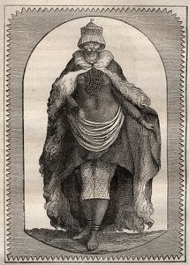 Anders Sparrmanin (1748-1820) tutkimusmatka Etelä-Afrikan maiden sisäpihalle (1775): hottentootti (nainen Khoikhoi) - kuva otettu teoksesta "" 1700-luvun suuret merenkulkijat"" tekijältä Unknown artist