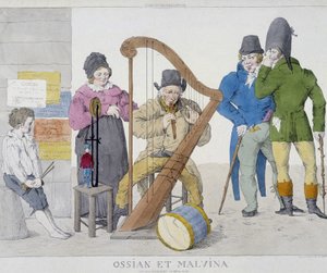 Matkustavien muusikoiden perhe 1800-luvulla tekijältä Unknown artist