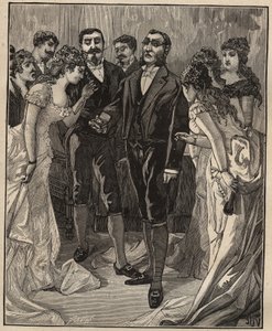 Kuuluisia timantteja: Pankkiiri Vanlerberghe näyttää väärennettyä valtionhoitajaa 1800-luvun alussa. Kaiverrus vuodelta 1885 kirjassa "Les arts et metiers illustres", kirjoittanut Adolphe BITARD. tekijältä Unknown artist