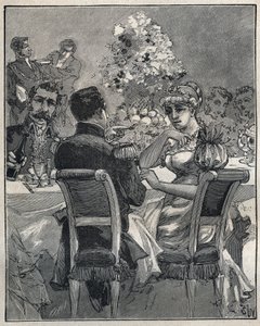 Kuuluisia kaulakoruja: Josephinen helmikaulakoru. Konsuli Napoleon Bonaparte kysyy vaimonsa Josephine de Beauharnais (Marie Josephe Rose de Tascher de La Pagerie) kaulassa olevan helminauhan alkuperää tekijältä Unknown artist