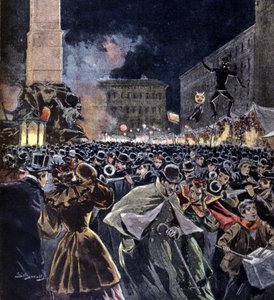 Befanan juhla loppiaisen aikaan Roomassa. 1895. tekijältä Unknown artist
