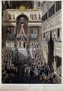 Heidän keisarillisten majesteettiensa kruunajaisten ja kruunajaisten juhla vuonna 1804. tekijältä Unknown artist