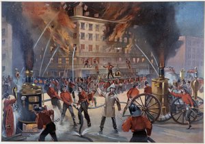 Palo ja palomiehet New Yorkissa tekijältä Unknown artist