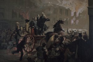 Paloauto, 1800-luvun loppu (värilitho) tekijältä Unknown artist