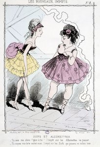 Jatkotoimet ja ottelut: "" Tiedäthän, rakas, varo, tulitikkuvero menee ohi!. Et myöskään piilota sitä, seurantavero, joka menee ohi samaan aikaan!” - karikatyyri "uusista veroista" tekijältä Unknown artist