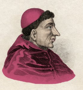 Francisco Jimenez de Cisneros (Gonzalo Jimenez de Cisneros) (1436-1517) kardinaali, uskonnollinen uudistaja ja Espanjan valtiomies. Kaiverrus 1800-luvulta. tekijältä Unknown artist