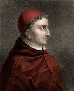 Francisco Jimenez de Cisneros (Gonzalo Jimenez de Cisneros) (1436-1517) kardinaali, uskonnollinen uudistaja ja espanjalainen valtiomies - Kaiverrus 1800-luvulta tekijältä Unknown artist