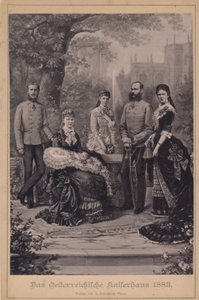 Franz Joseph I ja Elisabeth Itävallan ja heidän keisarillinen perheensä tekijältä Unknown artist
