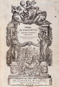 Etukappale Vincenzo Galilein muinaisen ja modernin musiikin dialogista tekijältä Unknown artist