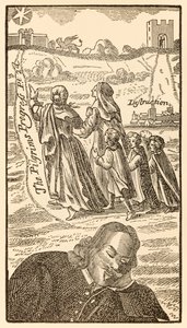 John Bunyanin (1628-1688) pyhiinvaeltajien edistyminen tästä maailmasta, tulevaan toisesta osasta, jossa kirjailija unelmoi kristittyjen perheestä, hänen vaimonsa Christiana. tekijältä Unknown
