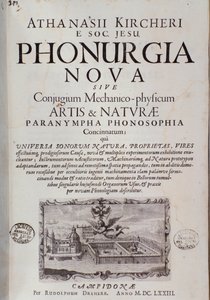 Phonurgia novan etulevy (1673) tekijältä Unknown artist