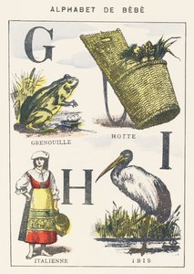 G H I: sammakko, huppu, italialainen, ibis tekijältä Unknown artist