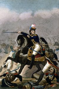 Kenraali Jean Lannes, Montebellon herttua (1769-1809) Esslingin taistelussa (21. - 22. toukokuuta 1809) Kaiverrus 1800-luku. . Milano tekijältä Unknown artist