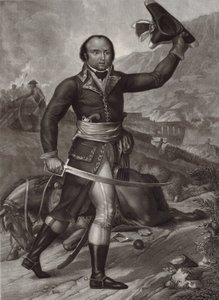 Kenraali Thomas-Alexandre Dumas Ranskan tasavaltalaisen armeijan upseeripuvussa -Alexandre Davy de la Pailleterie sanoi Dumas (1762-1806) Ranskan upseeri ranskalaisen kirjailijan Alexandre Dumasin isä Isä - kenraali Thomas Alexandre Davy de la Pailleterie  tekijältä Unknown artist