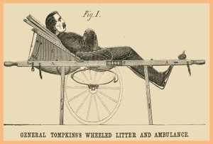Yleinen Tompkins pyörillä varustettu pentue - ambulanssi tekijältä Unknown Artist