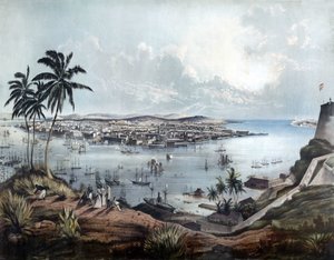 Yleiskuva Havannasta (Havanna, Kuuba) vuonna 1850. tekijältä Unknown artist