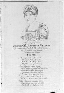 Giovanni Battista Velluti (1781-1861), viimeinen kastroitu ooppera. tekijältä Unknown artist