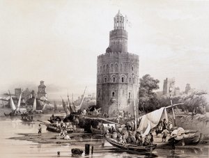 Kultatorni, Sevilla, "Espanjan kuuluisien paikkojen ja monumenttien taiteellinen ja monumentaalinen Espanja" Don Genaro Perez de Villa tekijältä Unknown artist